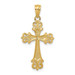 14K Yellow Gold and Rhodium Diamond-cut Cross Pendant - (B11-693) 14K Yellow Gold and Rhodium Diamond-cut Cross Pendant - (B11-693)
