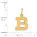 14K Yellow Gold Small Block Initial Letter B Charm Pendant - (B11-992)