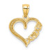 14K Yellow Gold & Rhodium Heart Pendant - (B13-230) 14K Yellow Gold & Rhodium Heart Pendant - (B13-230)