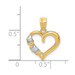 14K Yellow Gold & Rhodium Heart Pendant - (B13-230) 14K Yellow Gold & Rhodium Heart Pendant - (B13-230)