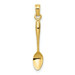 14K Yellow Gold 3-D Table Spoon Pendant - (B13-283)