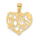 14K Yellow Gold and Rhodium Mom Pendant - (B13-371) 14K Yellow Gold and Rhodium Mom Pendant - (B13-371)