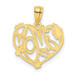 14K Yellow Gold and Rhodium Mom Pendant - (B13-371) 14K Yellow Gold and Rhodium Mom Pendant - (B13-371)