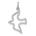 14K White Gold Dove Charm Pendant - (B13-824) 14K White Gold Dove Charm Pendant - (B13-824)