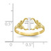 10K Yellow Gold & Rhodium Polished Cross Ring - Size 6 - (B32-681) 10K Yellow Gold & Rhodium Polished Cross Ring - Size 6 - (B32-681)