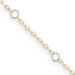 14K Two-tone Gold Adjustable Circle Anklet - Length 9'' inches - (C64-244) 14K Two-tone Gold Adjustable Circle Anklet - Length 9'' inches - (C64-244)