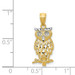 14K Yellow Gold & Rhodium Owl Pendant - (A83-241) 14K Yellow Gold & Rhodium Owl Pendant - (A83-241)