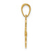 14K Yellow Gold Cheerleader with Pom-Poms Pendant - (A83-288) 14K Yellow Gold Cheerleader with Pom-Poms Pendant - (A83-288)