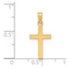 14K Yellow Gold Beveled Cross Charm - (A83-536)