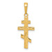 14K Yellow Gold Eastern Orthodox Cross Pendant 26mm length - (A83-588) 14K Yellow Gold Eastern Orthodox Cross Pendant 26mm length - (A83-588)