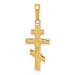 14K Yellow Gold Eastern Orthodox Cross Pendant 26mm length - (A83-588) 14K Yellow Gold Eastern Orthodox Cross Pendant 26mm length - (A83-588)