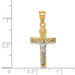14K Two-tone Gold Diamond-cut Small Block Lattice Cross w/Crucifix Pendant - (A83-835) 14K Two-tone Gold Diamond-cut Small Block Lattice Cross w/Crucifix Pendant - (A83-835)