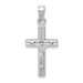 14K White Gold Hollow Crucifix Pendant 30mm length - (A84-223)