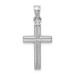 14K White Gold Hollow Crucifix Pendant 30mm length - (A84-223)
