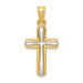 14K Yellow Gold Two-tone Cross Pendant - (A84-225) 14K Yellow Gold Two-tone Cross Pendant - (A84-225)