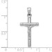 Crucifix Pendant - 33mm length - 14K White Gold - (A84-228)