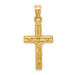 14K Yellow Gold Hollow Crucifix Pendant - (A84-235)