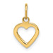 14K Yellow Gold Heart Charm 8mm Diameter - (A84-297) 14K Yellow Gold Heart Charm 8mm Diameter - (A84-297)
