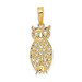 14K Yellow Gold Owl Pendant - (A84-319) 14K Yellow Gold Owl Pendant - (A84-319)