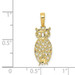 14K Yellow Gold Owl Pendant - (A84-319) 14K Yellow Gold Owl Pendant - (A84-319)