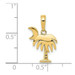 14K Yellow Gold Charleston Palm Tree with Moon Pendant - (A84-341)