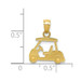 14K Yellow Gold Golf Cart Charm - (A84-457) 14K Yellow Gold Golf Cart Charm - (A84-457)