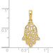 14K Yellow Gold Chamseh Pendant - (A84-545) 14K Yellow Gold Chamseh Pendant - (A84-545)