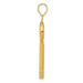 14K Yellow Gold Clover Top Puff Round Key Pendant - (A85-359)