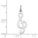 14K White Gold Polished Treble Clef Charm - (A85-404)