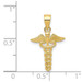 14K Yellow Gold Caduceus Medical Pendant - (A85-485) 14K Yellow Gold Caduceus Medical Pendant - (A85-485)