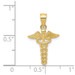 14K Yellow Gold Caduceus Medical Pendant - (A85-485) 14K Yellow Gold Caduceus Medical Pendant - (A85-485)