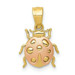 14K Yellow Gold Two Tone Ladybug Pendant - (A85-670)
