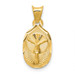 14K Yellow Gold Polished & Diamond-cut Corpus Oval Pendant 20.5mm length - (A85-682) 14K Yellow Gold Polished & Diamond-cut Corpus Oval Pendant 20.5mm length - (A85-682)