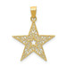 14K Yellow Gold Filigree Star Pendant - (A85-707) 14K Yellow Gold Filigree Star Pendant - (A85-707)