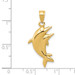 14K Yellow Gold Dolphin Pair Pendant - (A85-722)