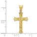 14K Yellow Gold Polished Satin and Diamond-cut Crucifix Pendant 27.5mm length - (A85-825) 14K Yellow Gold Polished Satin and Diamond-cut Crucifix Pendant 27.5mm length - (A85-825)