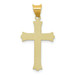 14K Yellow Gold Polished Satin and Diamond-cut Crucifix Pendant 27.5mm length - (A85-825) 14K Yellow Gold Polished Satin and Diamond-cut Crucifix Pendant 27.5mm length - (A85-825)