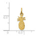 14K Yellow Gold Polished Pineapple Charm - (A86-239)