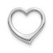 10K White Gold Polished Heart Chain Slide - (A88-647)