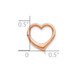 10K Rose Gold Polished Heart Chain Slide - (A88-770)