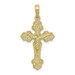 10K Yellow Gold Crucifix With FANCY Tips Charm Pendant - (A89-127) 10K Yellow Gold Crucifix With FANCY Tips Charm Pendant - (A89-127)