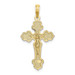 10K Yellow Gold Crucifix With FANCY Tips Charm Pendant - (A89-127) 10K Yellow Gold Crucifix With FANCY Tips Charm Pendant - (A89-127)