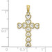 10K Yellow Gold Hearts/Cross Pendant - (A89-146) 10K Yellow Gold Hearts/Cross Pendant - (A89-146)