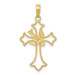 10K Yellow Gold Polished Cross With Dove Pendant - (A89-241) 10K Yellow Gold Polished Cross With Dove Pendant - (A89-241)