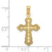 14K Yellow Gold Scalloped Cross Charm Pendant - (A89-612) 14K Yellow Gold Scalloped Cross Charm Pendant - (A89-612)