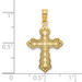 14K Yellow Gold Scalloped Cross Charm Pendant - (A89-612) 14K Yellow Gold Scalloped Cross Charm Pendant - (A89-612)