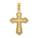 14K Yellow Gold Scalloped Cross Charm Pendant - (A89-612) 14K Yellow Gold Scalloped Cross Charm Pendant - (A89-612)