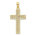 10K Yellow Gold Diamond-cut Filigree Cross Pendant - (A89-633) 10K Yellow Gold Diamond-cut Filigree Cross Pendant - (A89-633)