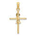 14K Yellow Gold Praying Boy Cross Charm Pendant - (A89-820) 14K Yellow Gold Praying Boy Cross Charm Pendant - (A89-820)