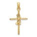 14K Yellow Gold Praying Girl Cross Charm Pendant - (A89-974) 14K Yellow Gold Praying Girl Cross Charm Pendant - (A89-974)